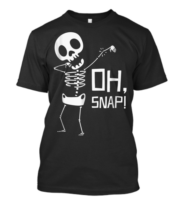 Halloween Oh Snap Dabbing Skeleton Broken Bone T-Shirt