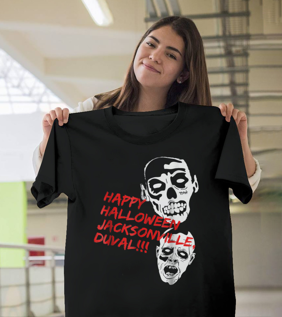 Happy Halloween Jacksonville Duval Skulls T-Shirt