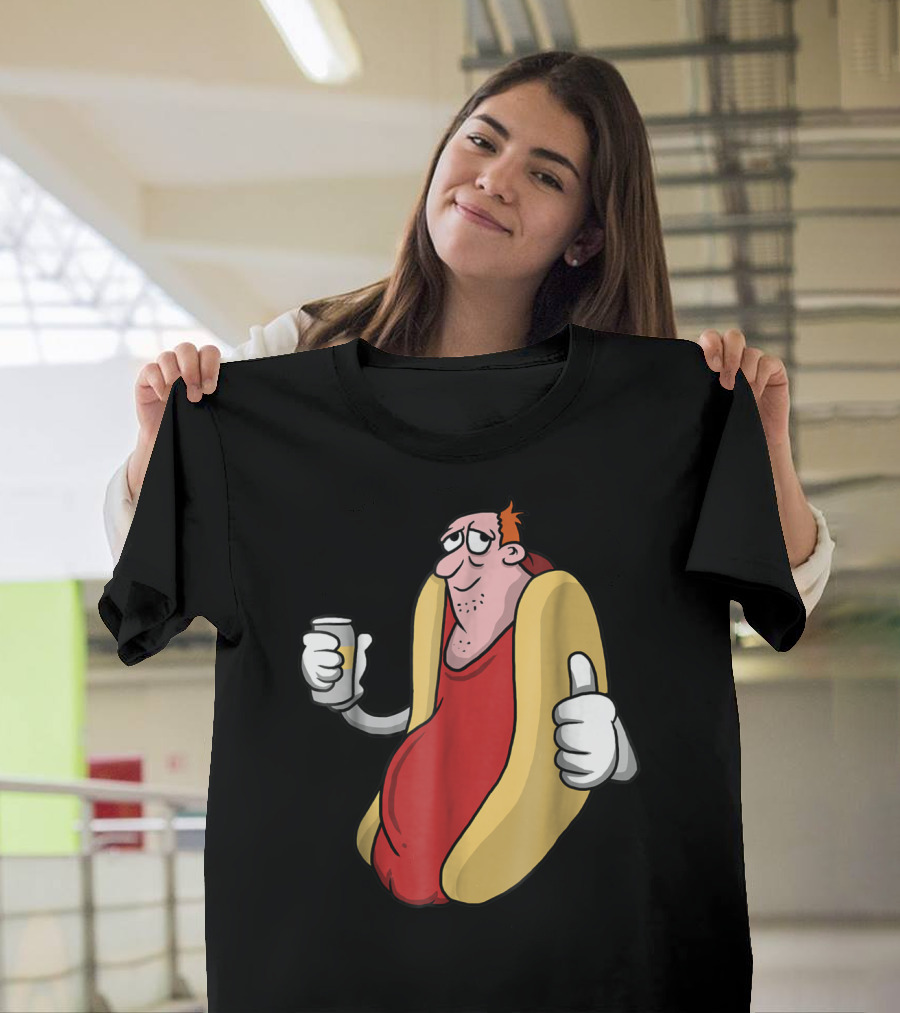 Bbq Hotdog Vendor Thumbs Up Drink T-Shirt