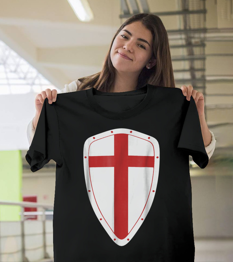 Knight Templar Red Cross Shield T-Shirt
