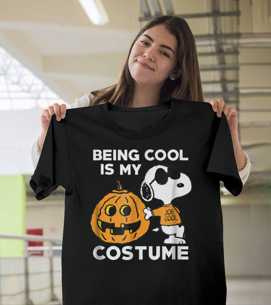 Being Cool Is My Costume Peanuts Snoopy Joe Cool Halloween T-Shirt