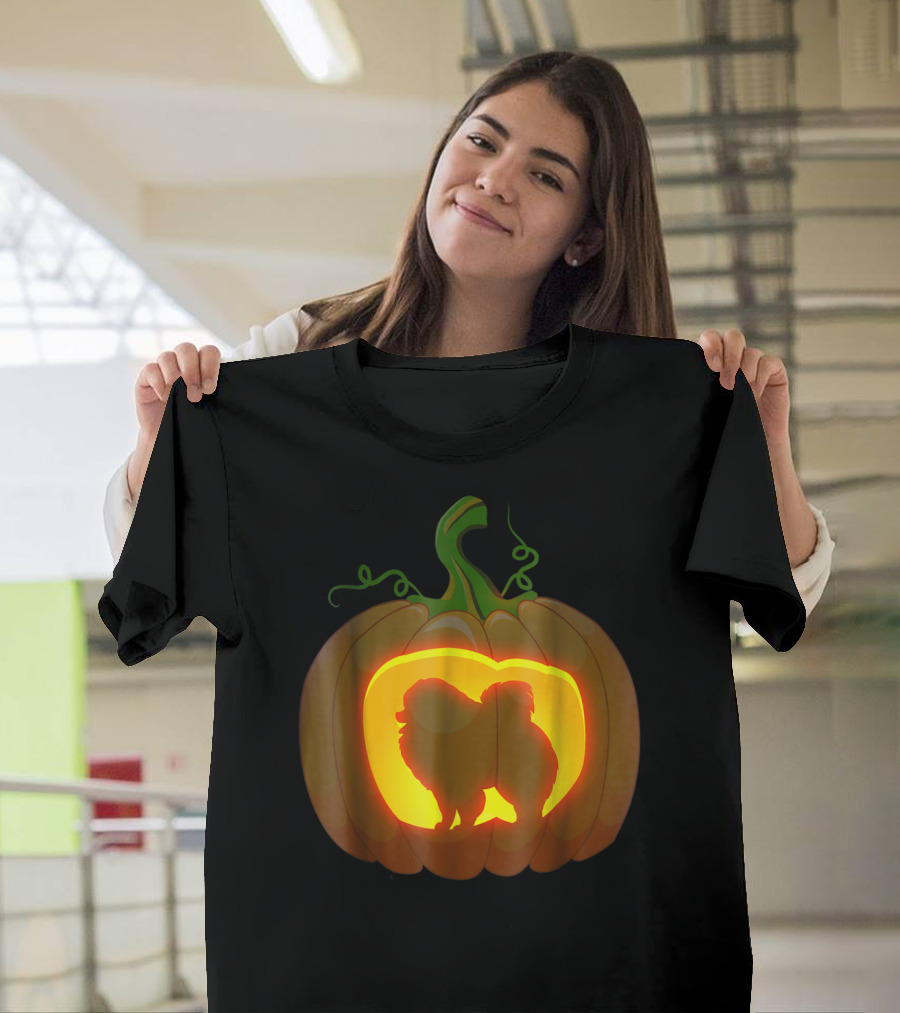 Pomchi Pumpkin Halloween T-Shirt