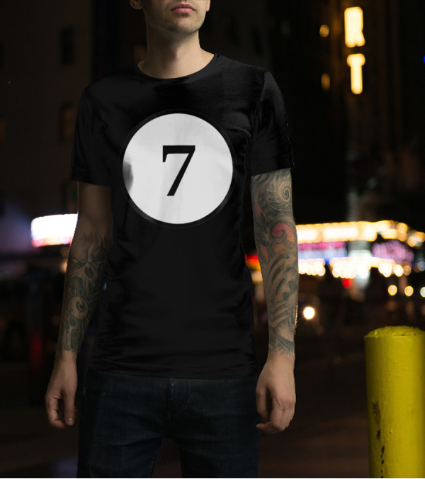 Pool Ball 7 Halloween Costume Group Number T-Shirt