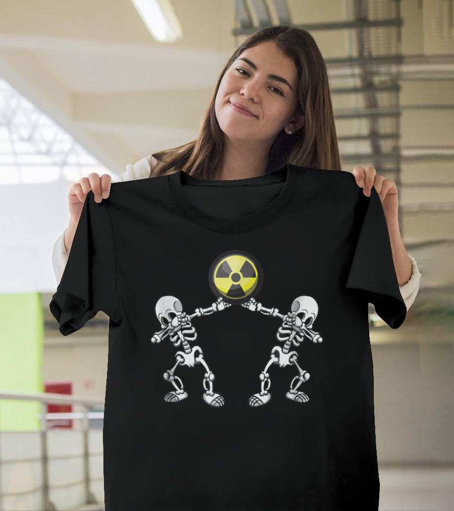 Radiology Tech Halloween Dabbing Skeletons with Radiological T-Shirt