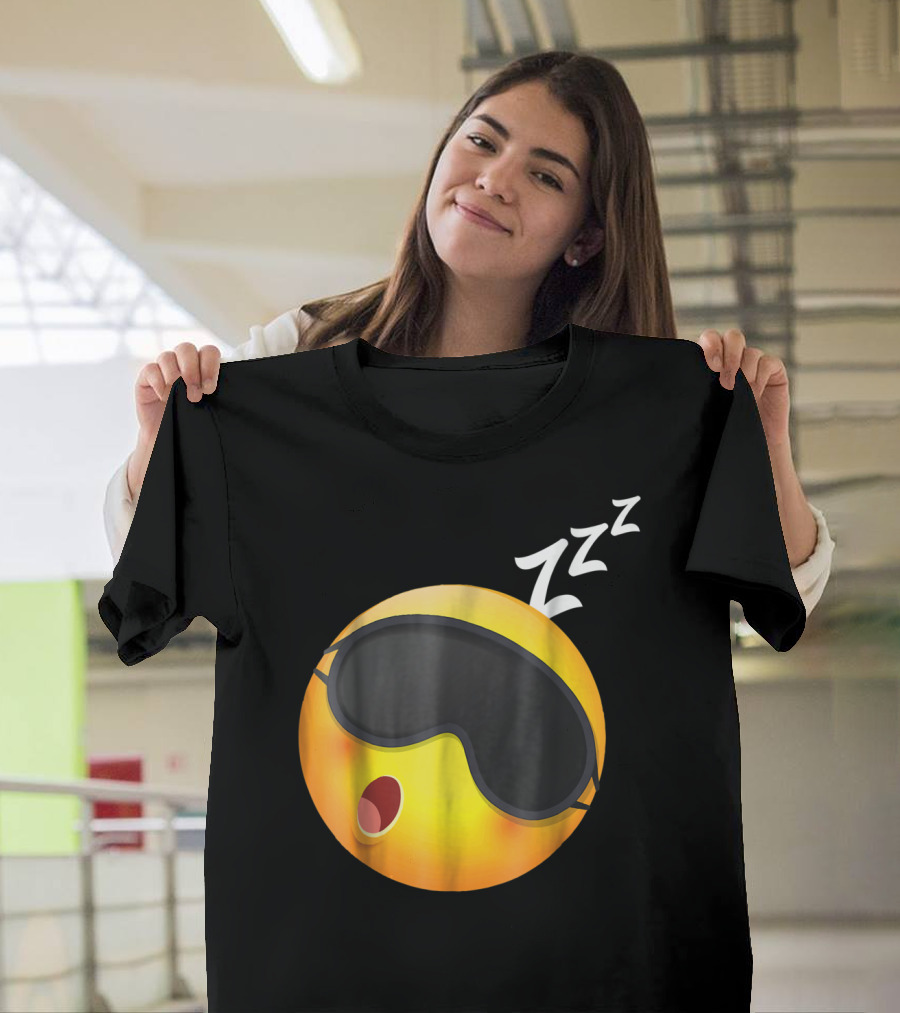 Sleeping Zzz Emoji Face Halloween Fun Emoji Sleep Mask T-Shirt