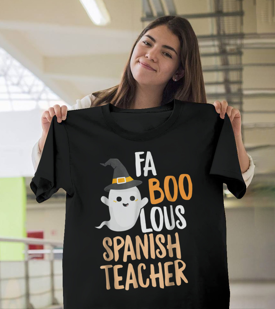 FaBOOlous Spanish Teacher Halloween Ghost T-Shirt