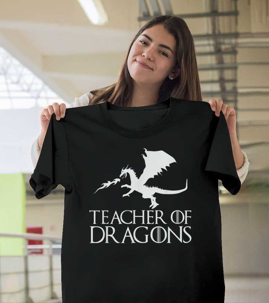 Teacher Of Dragons Fantasy Fire Breathing Creature T-Shirt