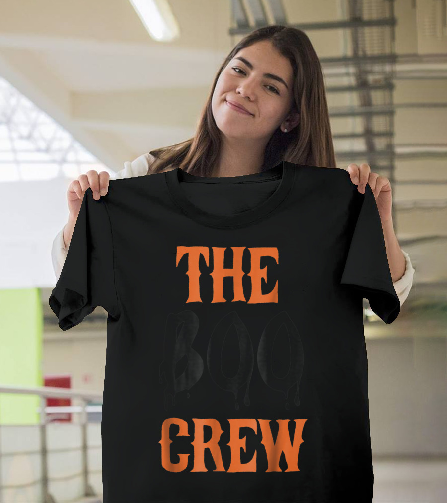 The Boo Crew Matching Halloween Family Dripping Text T-Shirt