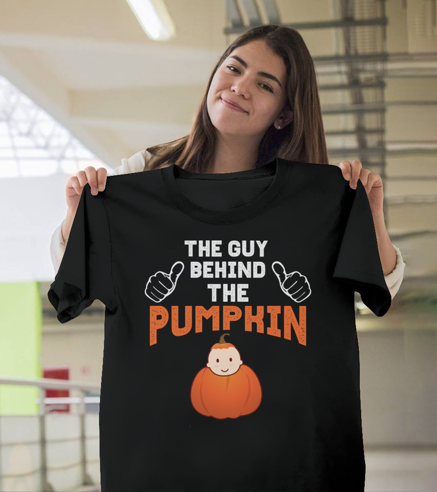 The Guy Behind The Pumpkin Halloween Pregnancy Baby Inside T-Shirt