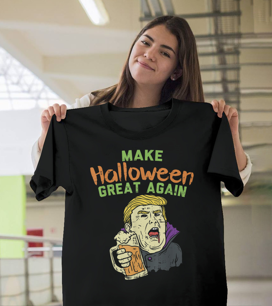 Make Halloween Great Again Vampire Trump Funny Costume T-Shirt