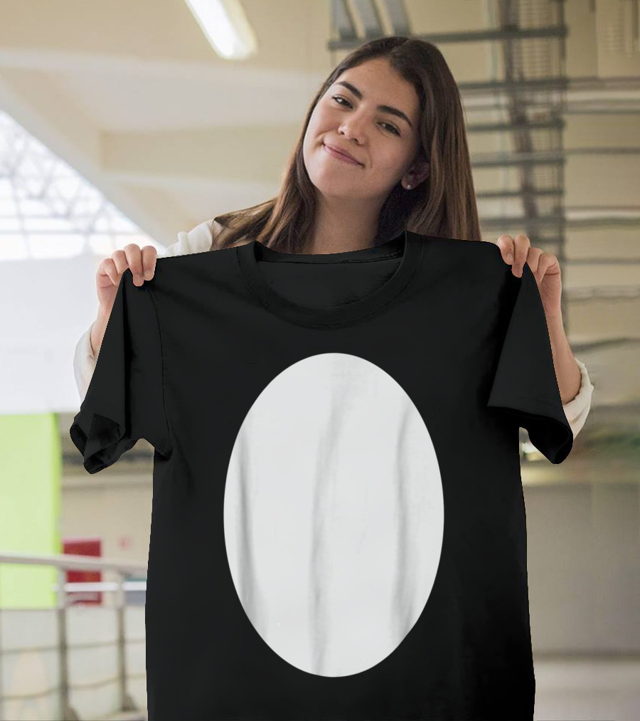Wolf Panda Or Dog Grey Stomach T-Shirt
