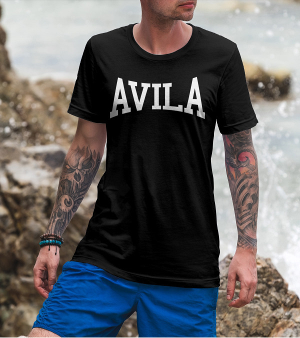 Avila Family Sports Arch Team Name Athletic T-Shirt