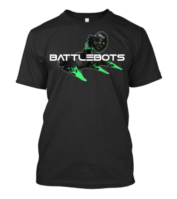 BATTLEBOTS Toy Fighting Green Flames Battlebot T-Shirt