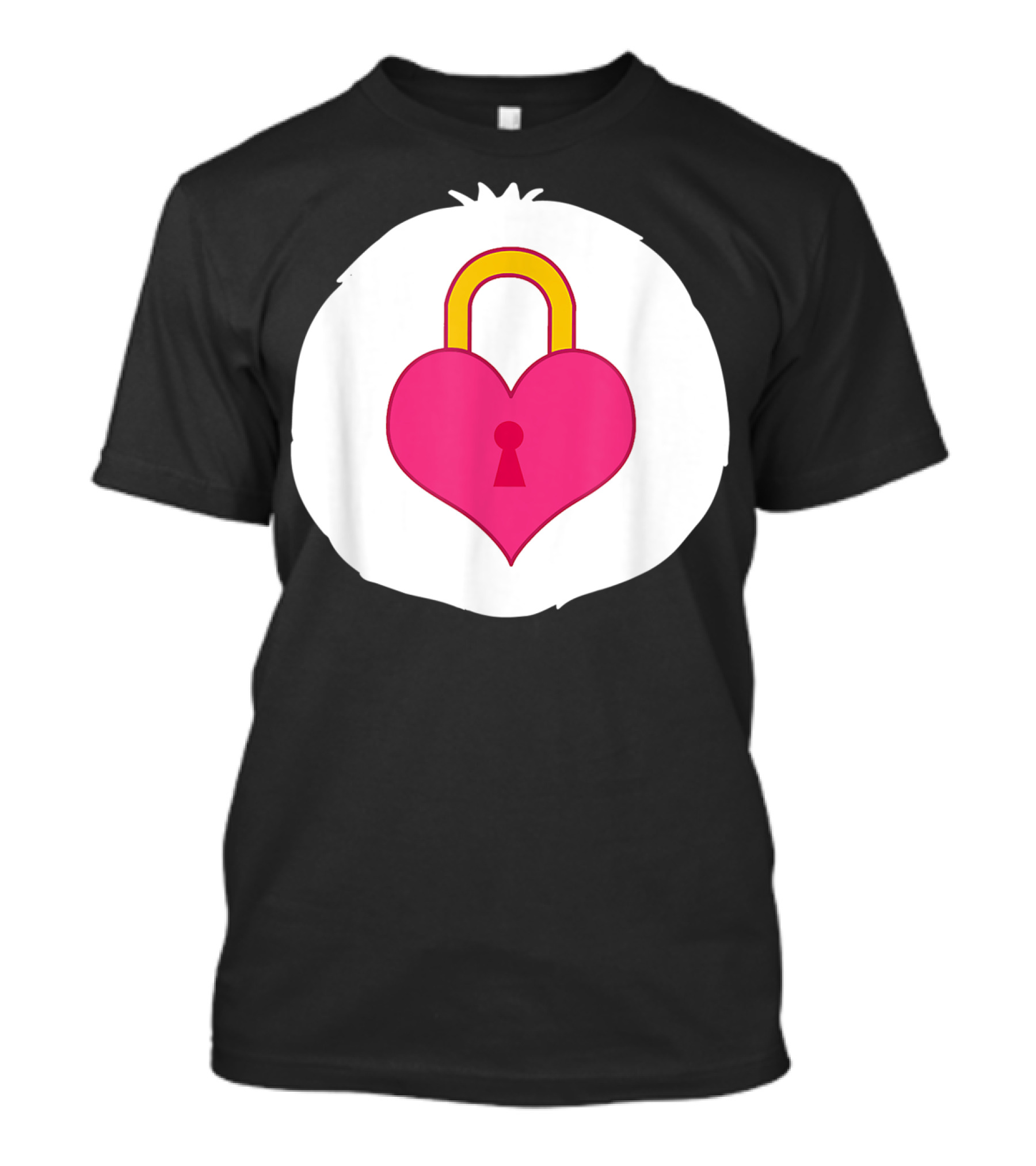 Bear Costume Funny Secret Heart Lock T-Shirt