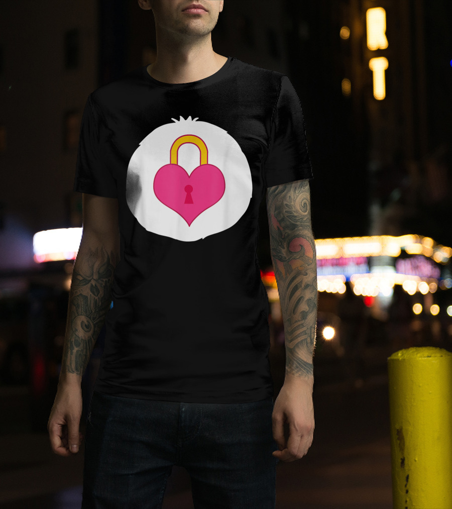 Bear Costume Funny Secret Heart Lock T-Shirt