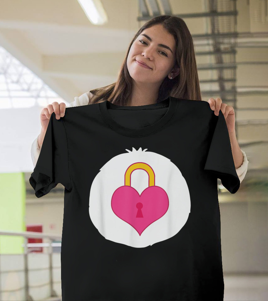 Bear Costume Funny Secret Heart Lock T-Shirt
