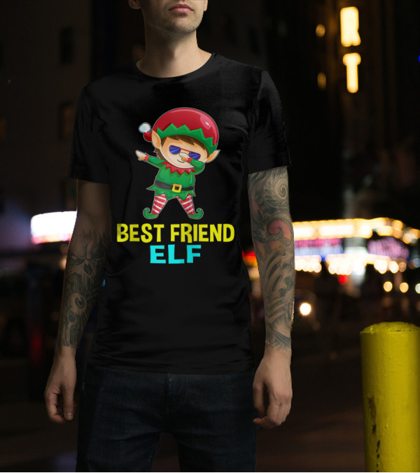 Best Friend Elf BFF Dab Dance Christmas Elf T-Shirt