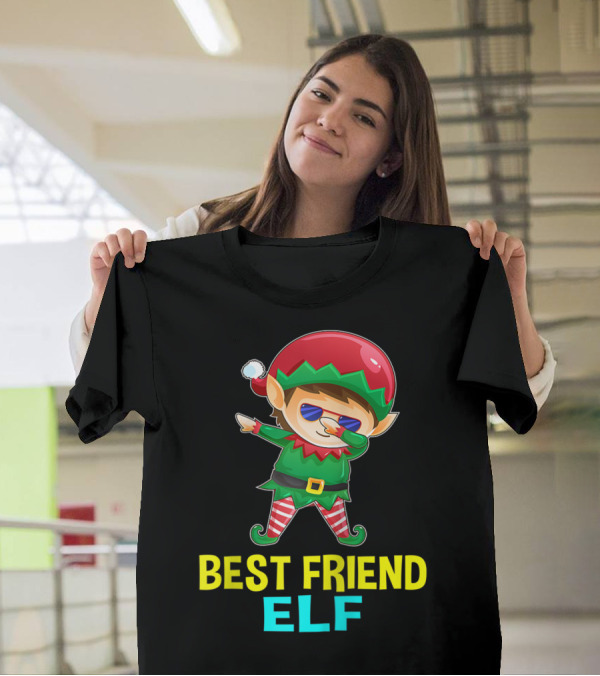 Best Friend Elf BFF Dab Dance Christmas Elf T-Shirt