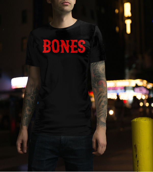 Bones St Marys Pirate Club Retro Red Text T-Shirt