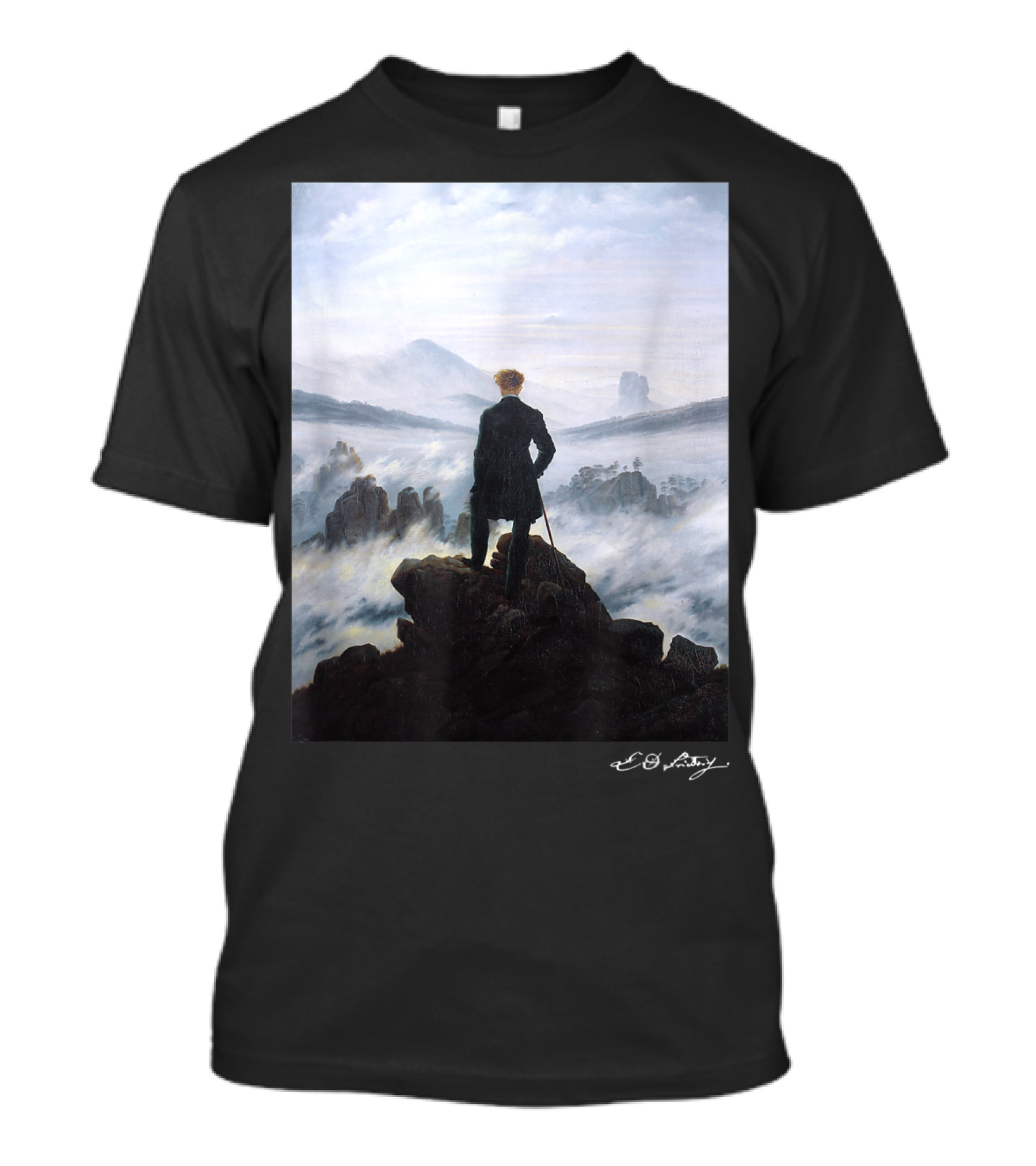 Caspar David Friedrich Wanderer Above The Sea Of Fog T-Shirt