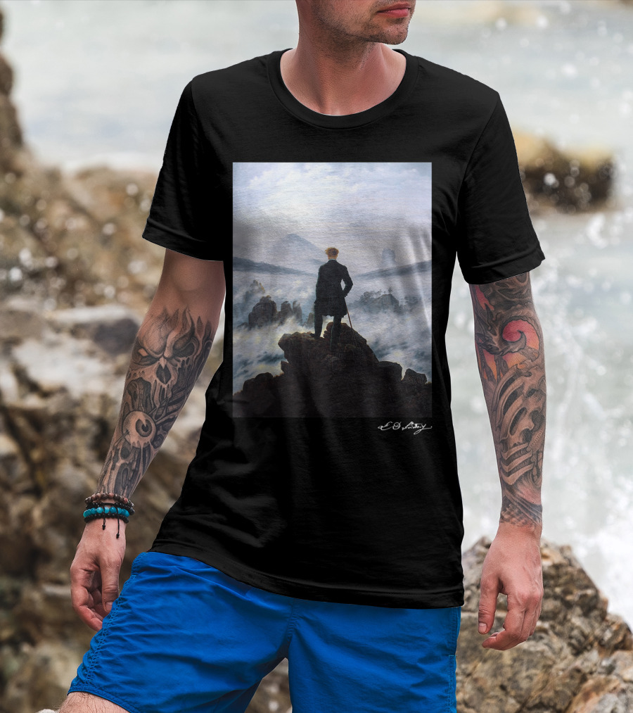 Caspar David Friedrich Wanderer Above The Sea Of Fog T-Shirt