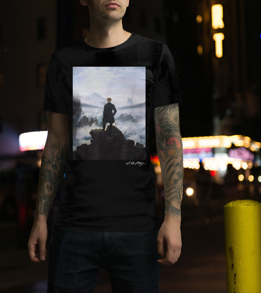 Caspar David Friedrich Wanderer Above The Sea Of Fog T-Shirt