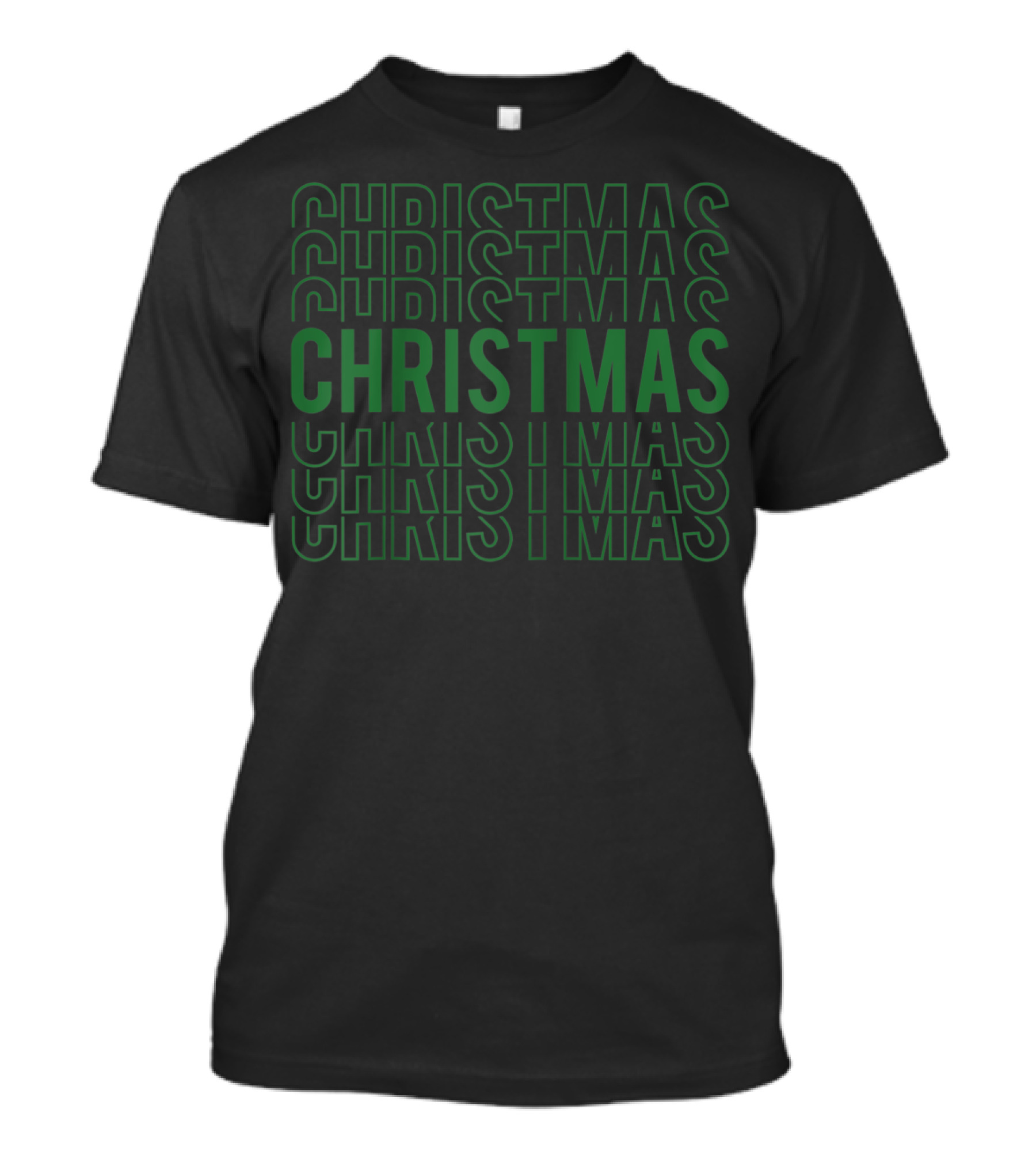 Christmas Mirror Festive Repeated Text T-Shirt