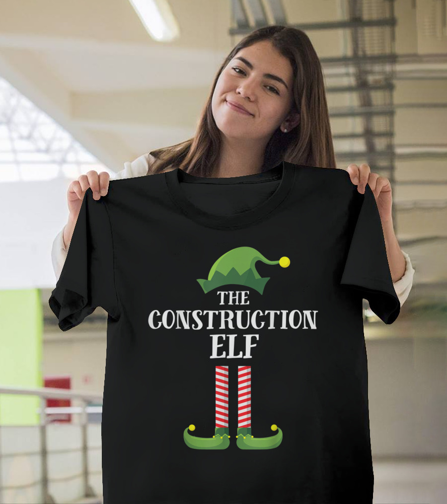 THE CONSTRUCTION ELF Matching Family Group T-Shirt