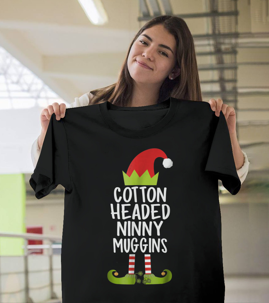 Cotton Headed Ninny Muggins Elf Hat And Striped Legs T-Shirt