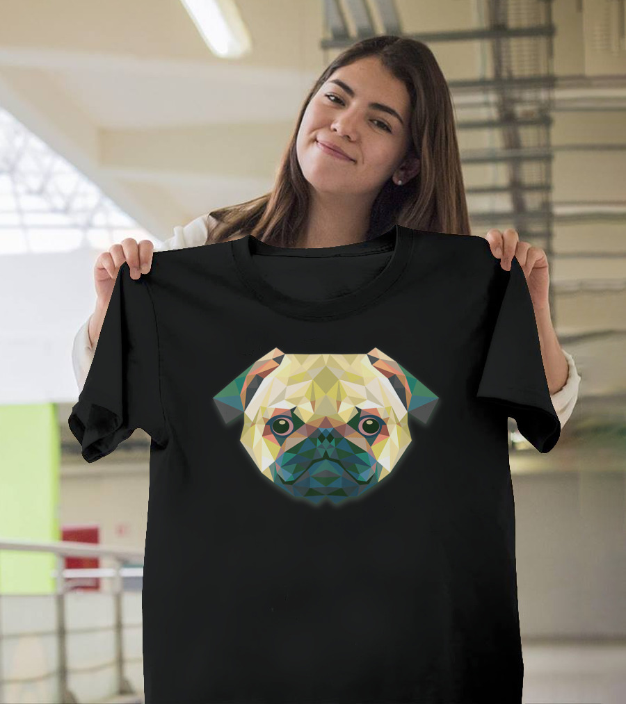 Funny Cute Colourful Pug Dog Lover Puggy Cool T-Shirt