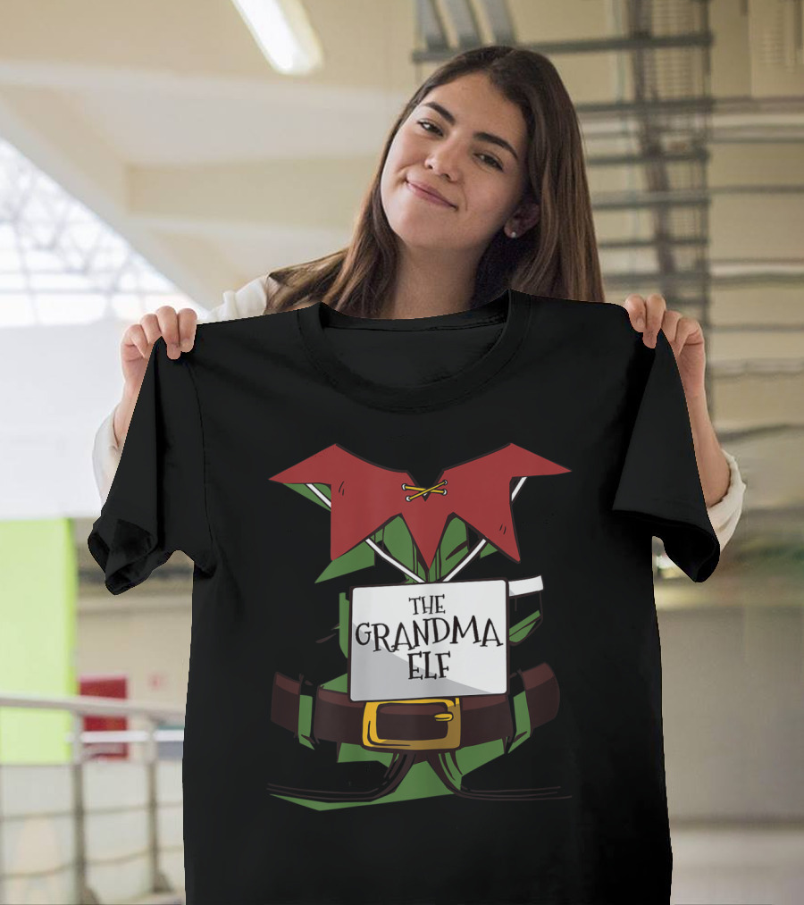 The Grandma Elf Costume Family Holiday T-Shirt
