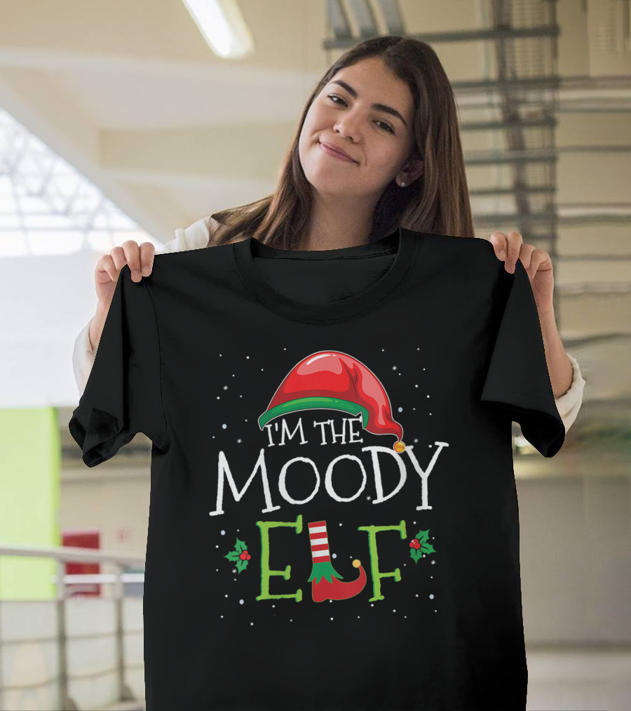 I'm The Moody Elf Christmas Family Matching Group T-Shirt