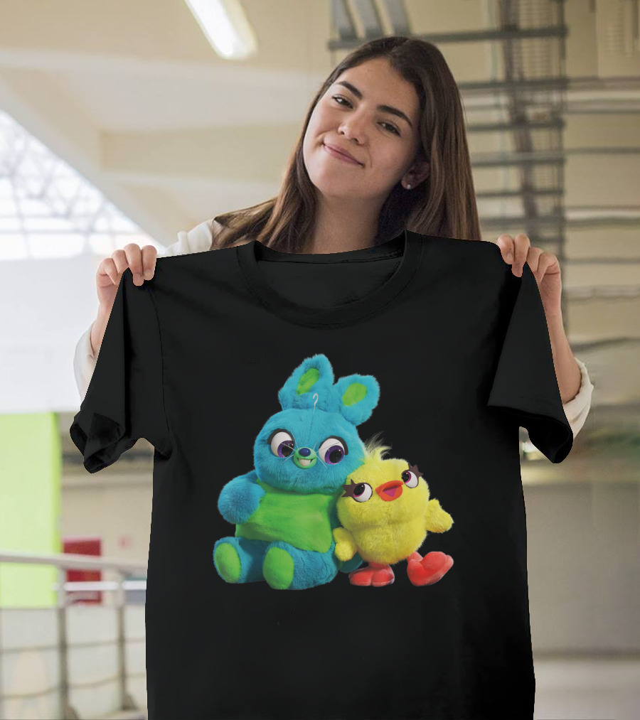 Disney Pixar Toy Story 4 Ducky and Bunny Plush Characters T-Shirt