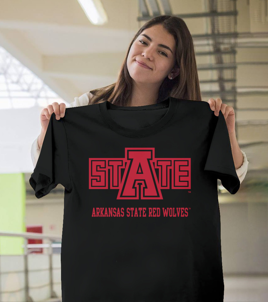 Arkansas State Red Wolves NCAA State Logo Top T-Shirt