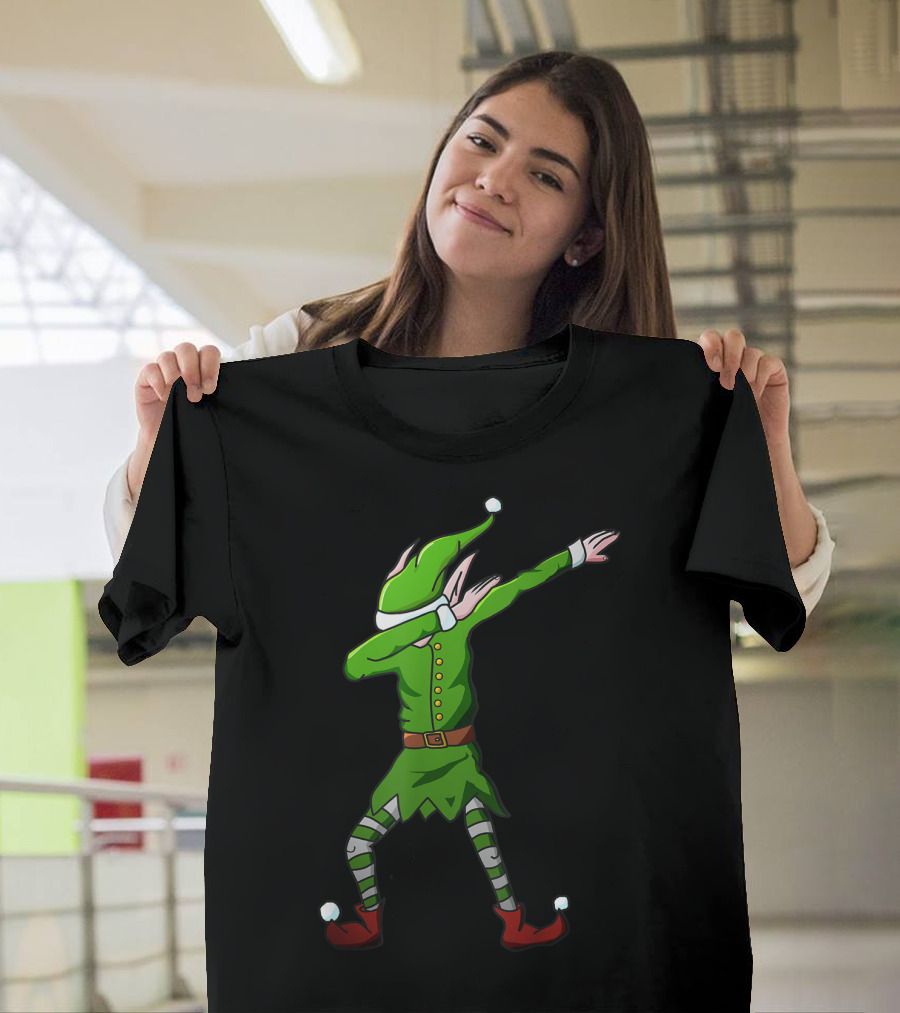 Christmas Dabbing Elf Squad Festive Dance Moves T-Shirt