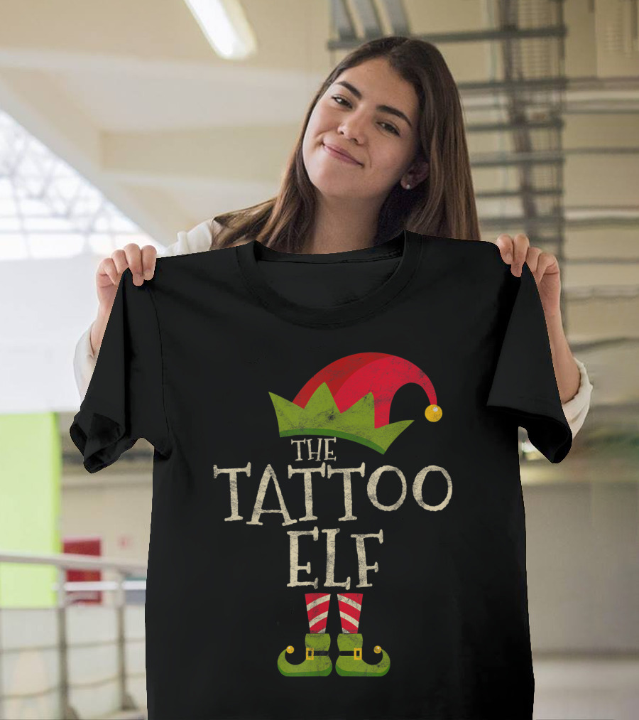 The Tattoo Elf Xmas Costume Family Group Holiday T-Shirt