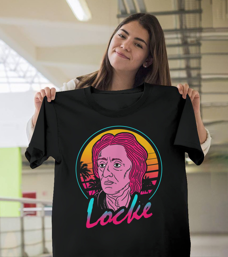 Locke Retro 80s Aesthetic Tropical Sunset T-Shirt