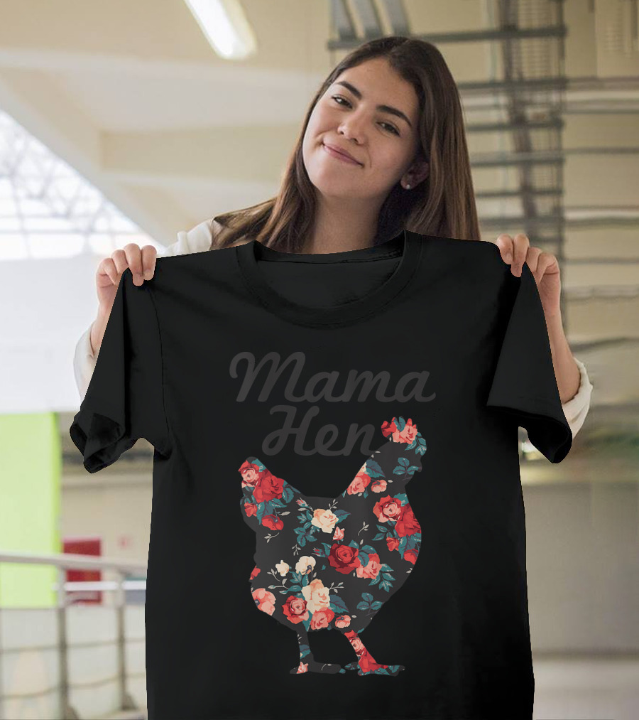 Mama Hen Floral Mother's Day Chicken T-Shirt