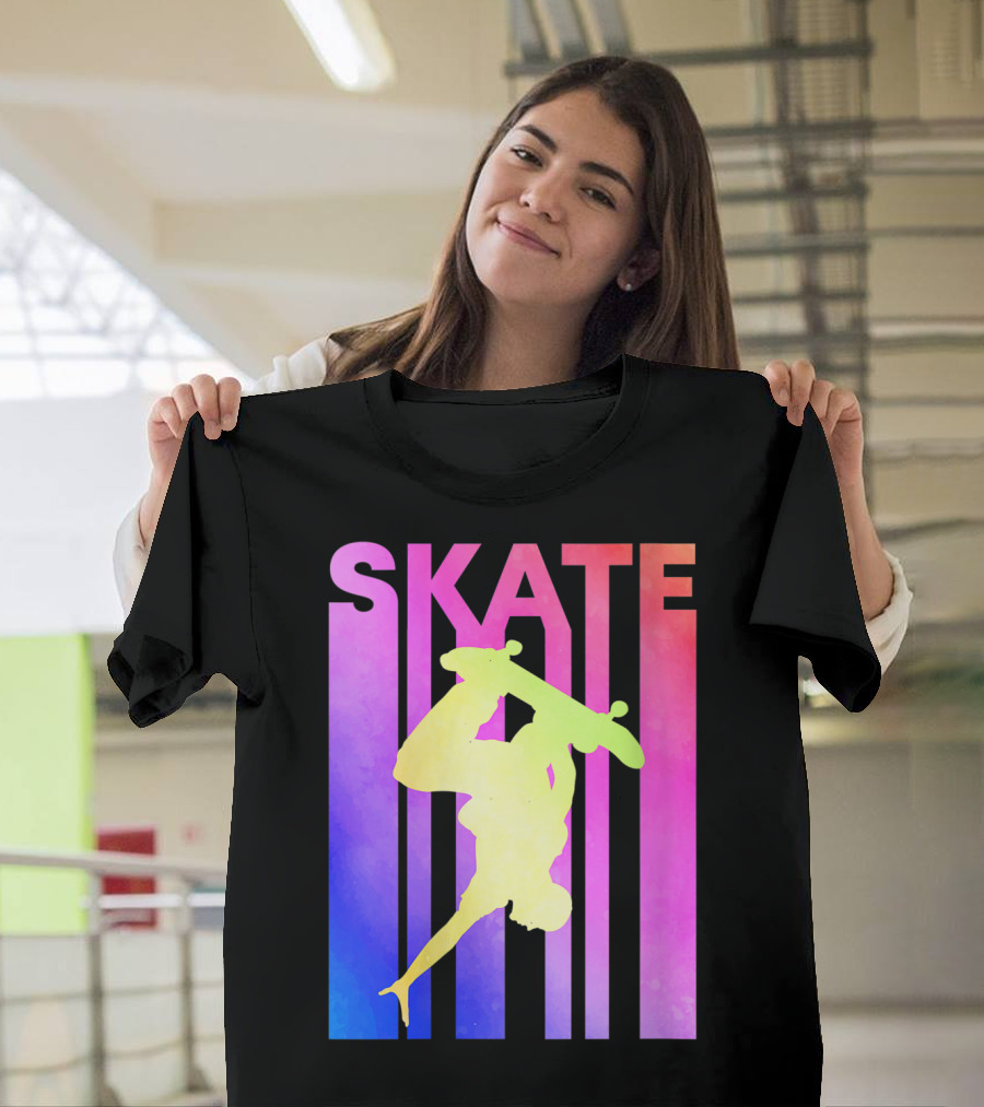 Retro Skateboard Backflip Vintage 80s Skate T-Shirt