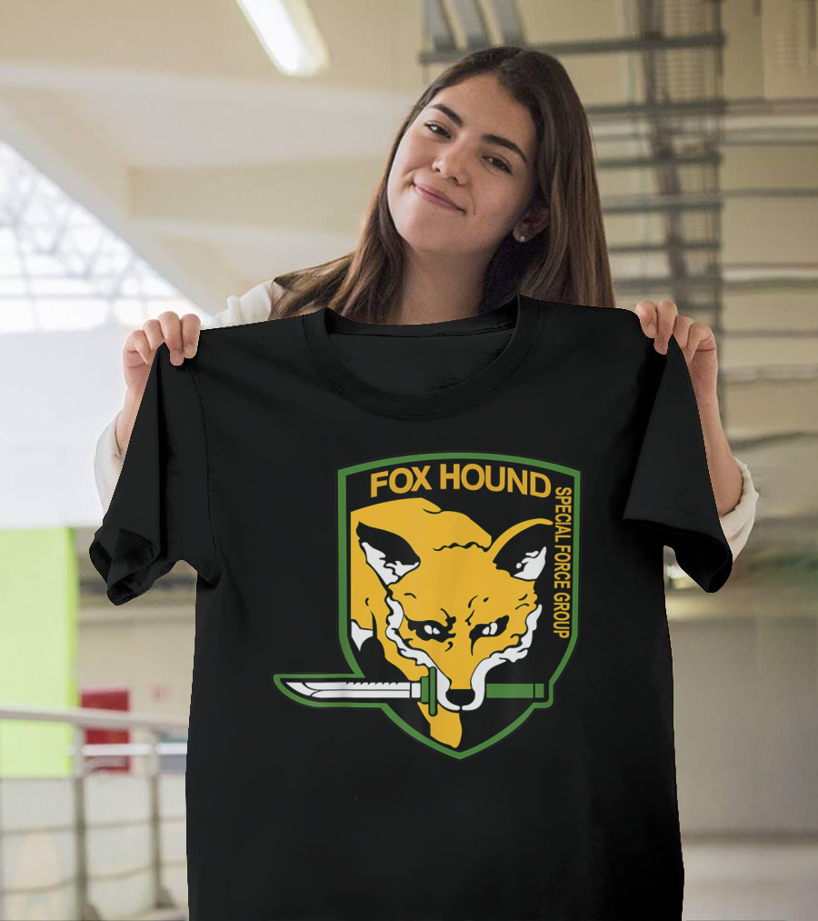Fox Hound Special Force Group Patch Metal Gear Solid Emblem T-Shirt