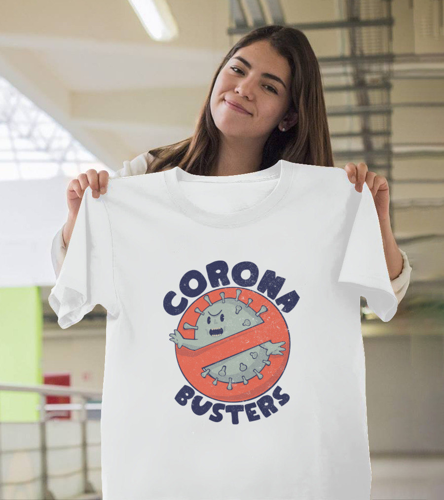 Corona Busters Coronabusters Ghostbusters Style Virus T-Shirt