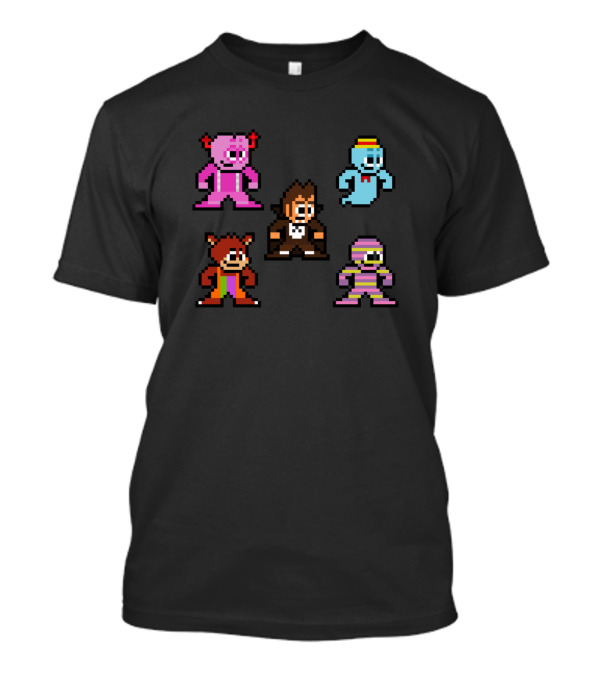 Cereal Monster Squad Retro 8bit Pixel Characters T-Shirt