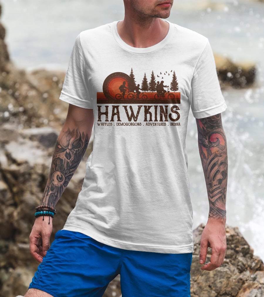 Hawkins Waffles Demogorgons Adventures Indina T-Shirt
