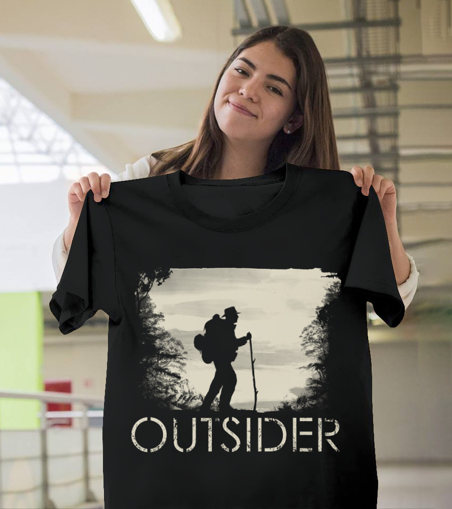 Outsider Hiking Adventure Silhouette Forest T-Shirt