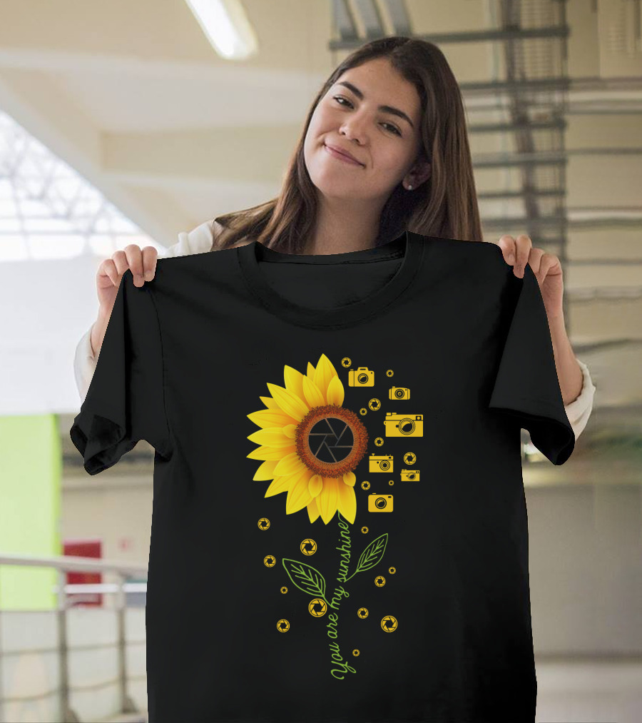 You Are My Sunshine Sunflower Camera Icons T-Shirt