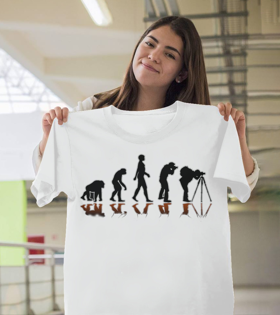 Photography Evolution Silhouette Progression T-Shirt