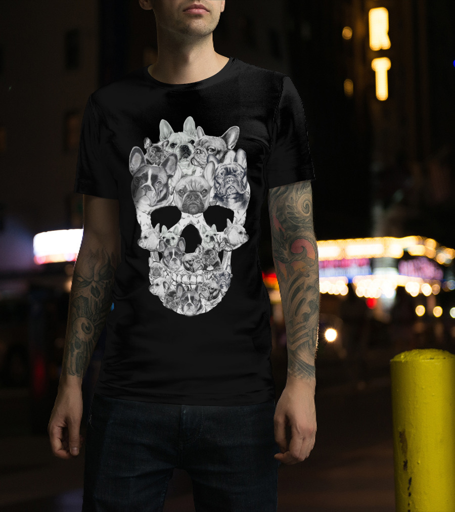 French Bulldogs Skull T-Shirt