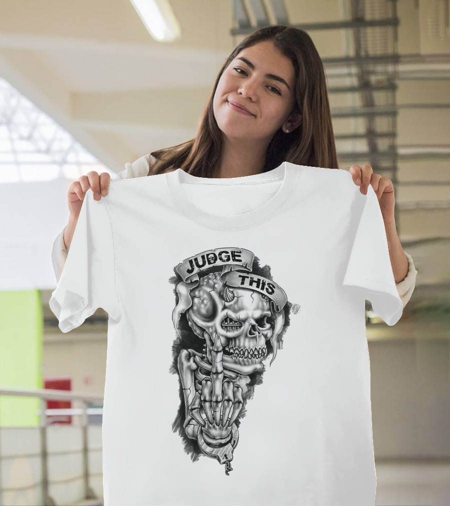 Skull Judge This Skeleton Middle Finger T-Shirt