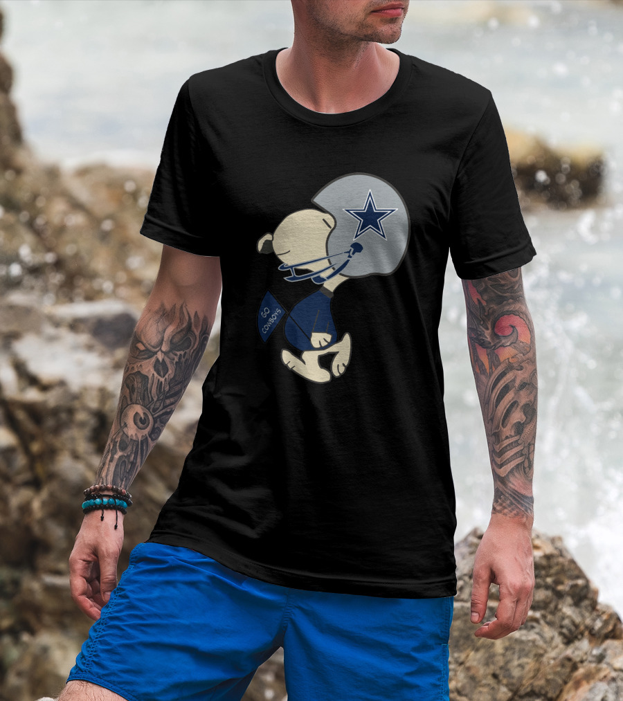 Go Cowboys Dallas Cowboys Helmet Star T-Shirt