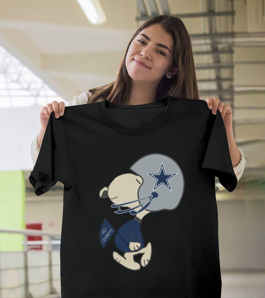 Go Cowboys Dallas Cowboys Helmet Star T-Shirt